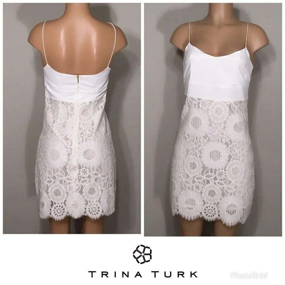 Trina Turk ivory lace dress. NWOT